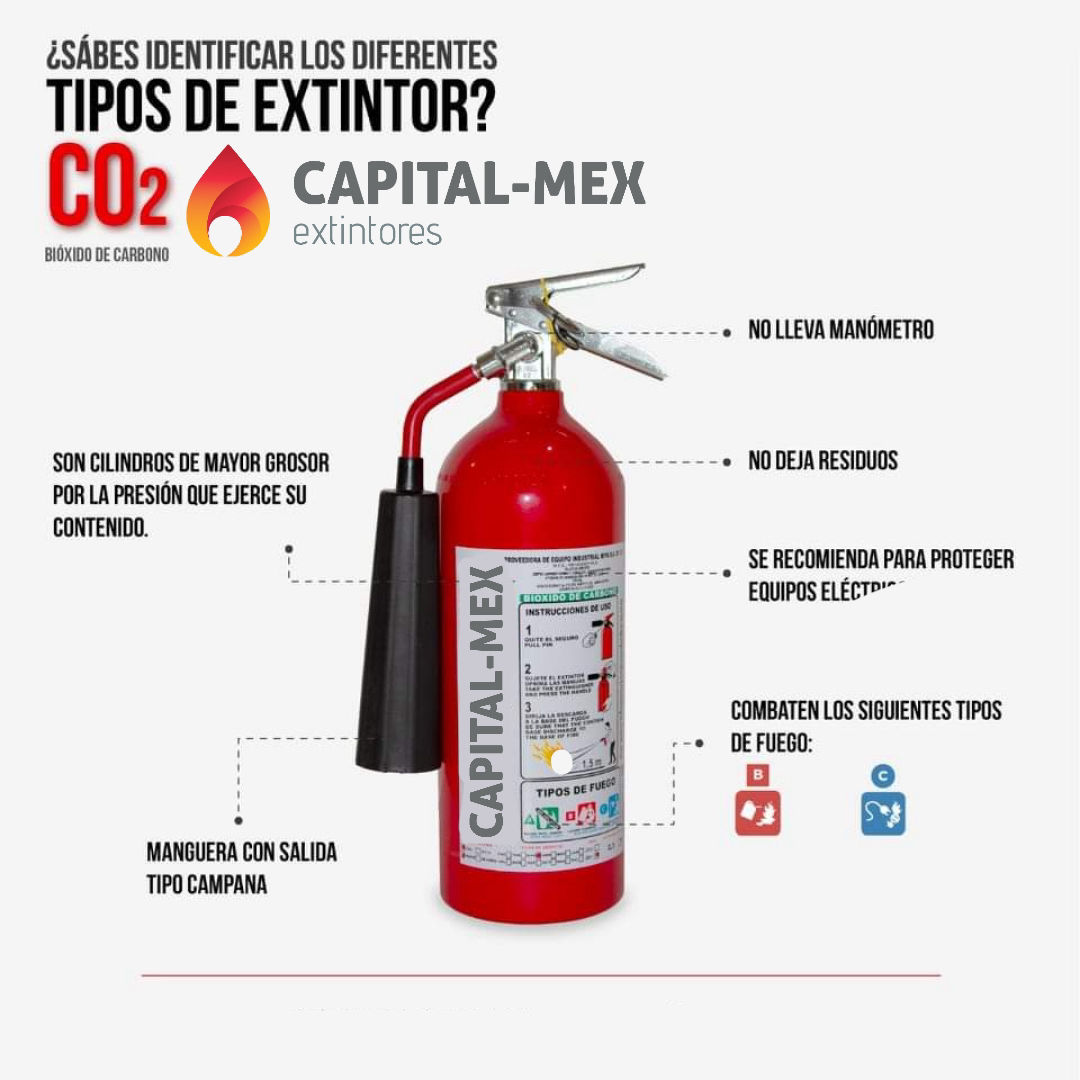 Extintor Portátil CO2 BC 4.5 Kg - Equipos contra Incendios Monterrey